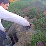 Réparation d’une bouche de drainage de sortie de champ agricole