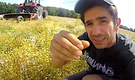 Broyage des mauvaises herbes avant le déchaumage