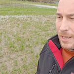 Les champs agricoles gorgés d’eau dans le Loiret