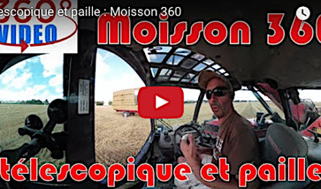 Le chargement de la paille vu en vidéo 360