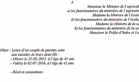 Suicide agricole, ces courriers aux ministres qui sont restés lettres mortes