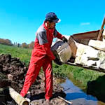 De la maçonnerie pour renforcer l’écoulement du drainage