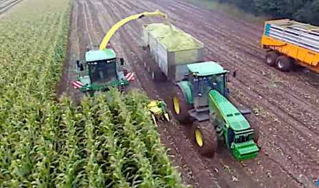 Un spectaculaire ensilage de maïs