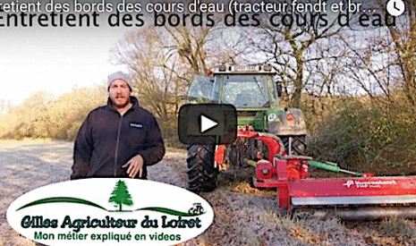 Entretien des bords des cours d’eau avec un broyeur