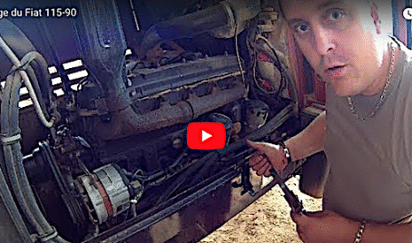 La vidange du tracteur Fiat 115