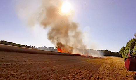 Moisson 2018, soudain un incendie détruit 5 hectares d’orge !