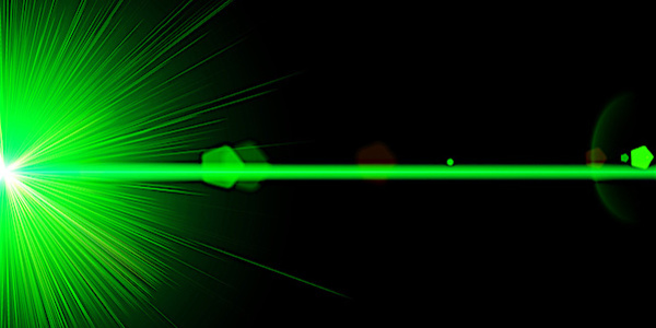 laser vert pouvantail champ agricole