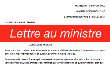 Rats taupiers, lettre à Stéphane Le Foll