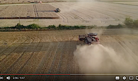 Moisson 2017 des blés… vue du ciel avec un drone !
