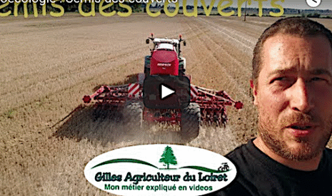Semis de couverts d’interculture courte entre un blé tendre et une orge d’hiver