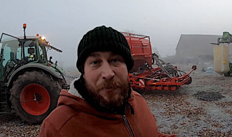Semis direct de féverole sur sol gelé