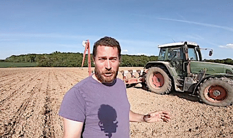 Semis de maïs, avec un essai de semis direct