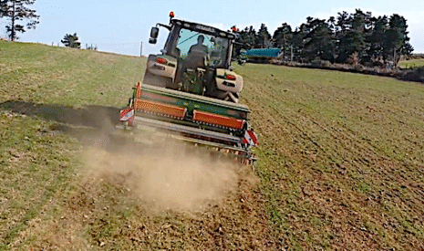 Semis sous couvert sur la prairie