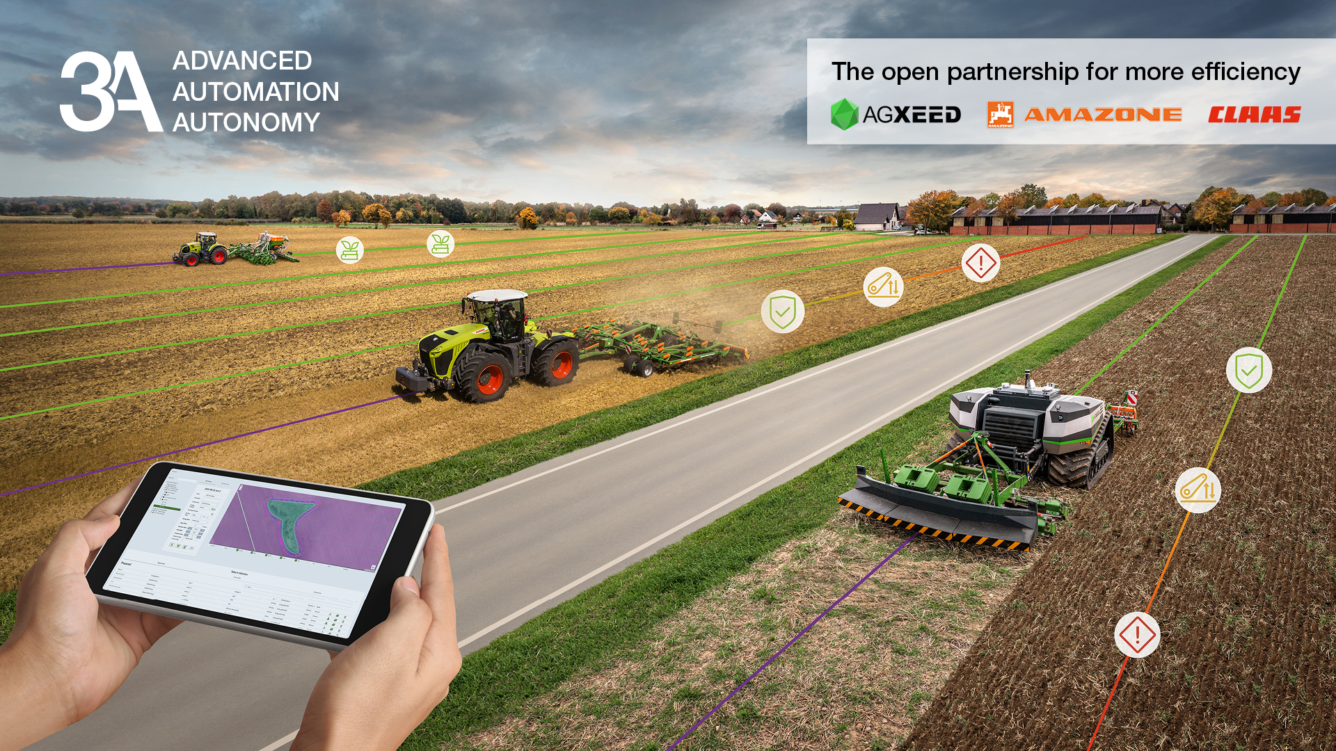 CLAAS, AgXeed et Amazone créent le premier consortium multiconstructeurs mondial pour une agriculture autonome
