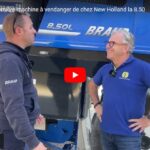 Test de la machine à vendanger New Holland 8.50