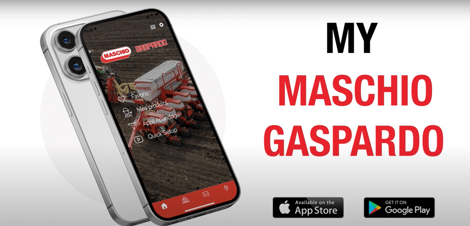 Téléchargez l'application My Maschio Gaspardo sur Android et IOS