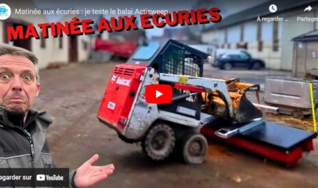 Test du balai Actisweep dans les écuries