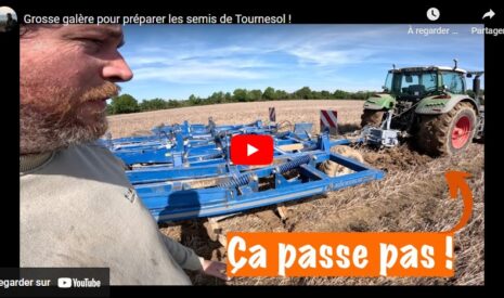 Préparation difficile pour les semis de tournesol !