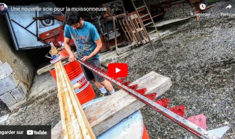 Nouvelle scie pour la moissonneuse