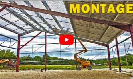 Montage d’un hangar photovoltaïque