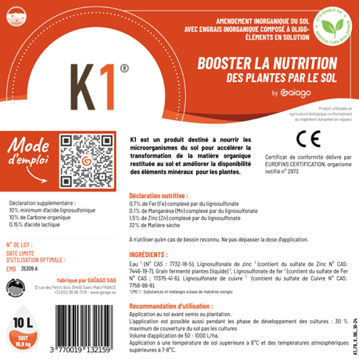 Projet d’étiquette commerciale K1