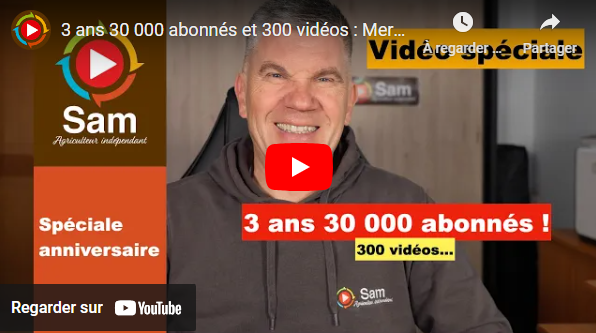 3 ans 30 000 abonnés et 300 vidéos 11112024