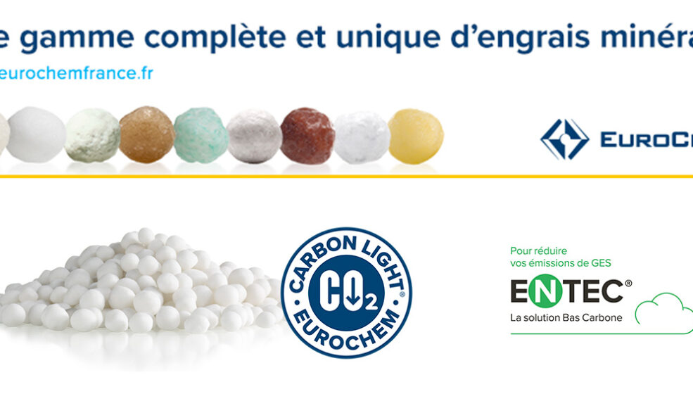 EuroChem lance l&rsquo;Ammonitrate 27 Carbon Light® et investit pour accélérer la décarbonation de l&rsquo;agriculture en France.