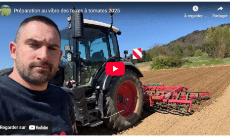 Préparation au vibro des terres à tomates 2025