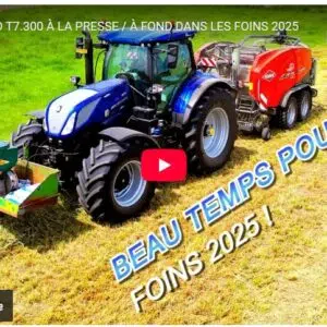 newholland t7.300 À la presse À fond dans les foins 2025