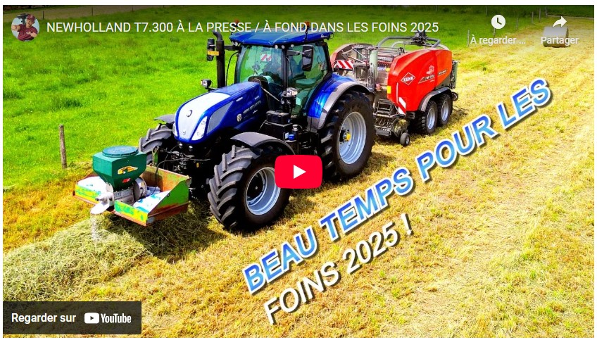 newholland t7.300 À la presse À fond dans les foins 2025