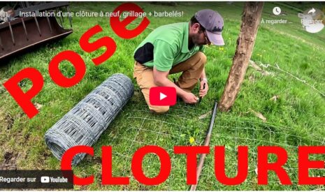 Installation d’une clôture à neuf, grillage + barbelés!