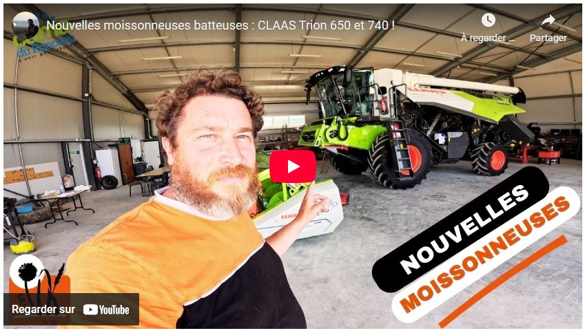 nouvelles moissonneuses batteuses claas trion 650 et 740