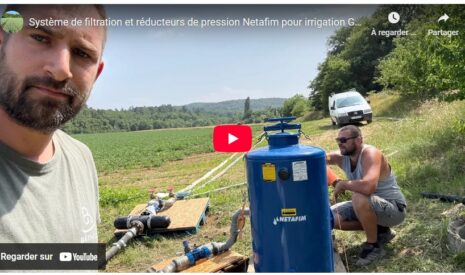 Système de filtration et réducteurs de pression Netafim pour irrigation GAG des tomates
