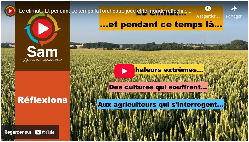 le climat...et pendant ce temps là l'orchestre joue et le monde réfléchi comment s'auto détruire...
