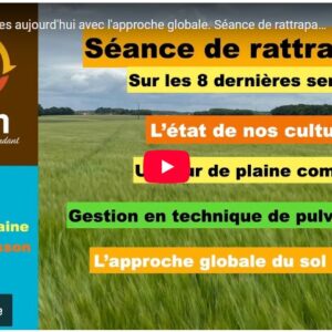etat des cultures aujourd'hui avec l'approche globale. séance de rattrapage des 8 dernières semaines
