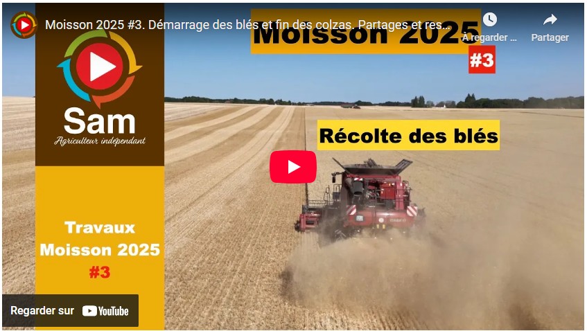 Moisson 2025 #3. Démarrage des blés et fin des colzas. Partages et ressentis.