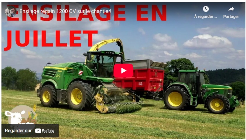 Ensilage regain 1200 CV sur le chantier!