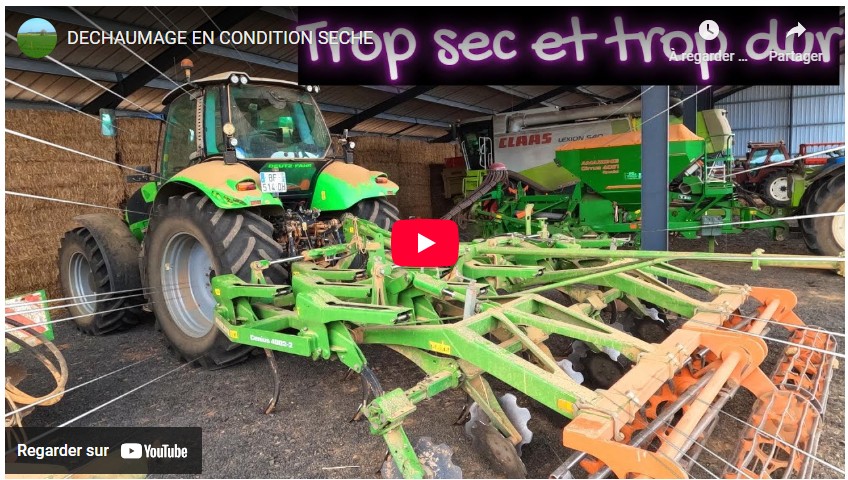 Déchaumage en condition sèche