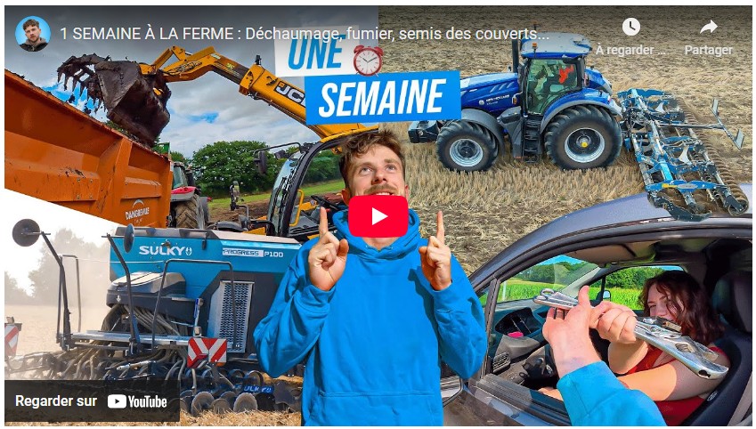 1 semaine à la ferme : déchaumage, fumier, semis des couverts…