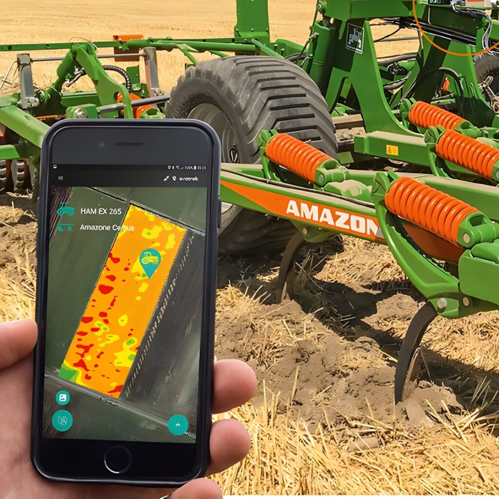 La technologie ZoneFinders met à profit le chantier de travail du sol pour produire des cartes de la qualité des sols afin de percevoir les différences de structure par petites zones. (AMAZONE)