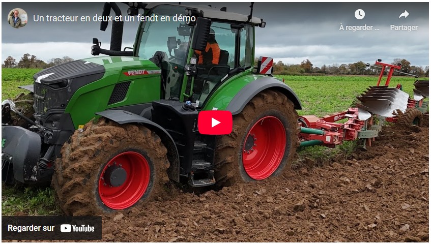 Un tracteur en deux et un Fendt en démo