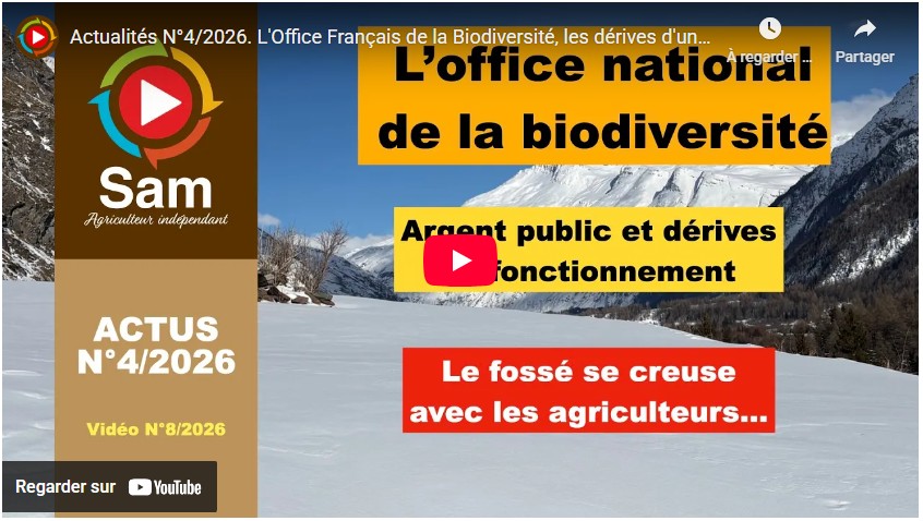 Actualités N°4/2026. L&rsquo;Office Français de la Biodiversité, les dérives d&rsquo;un fonctionnement partisan.