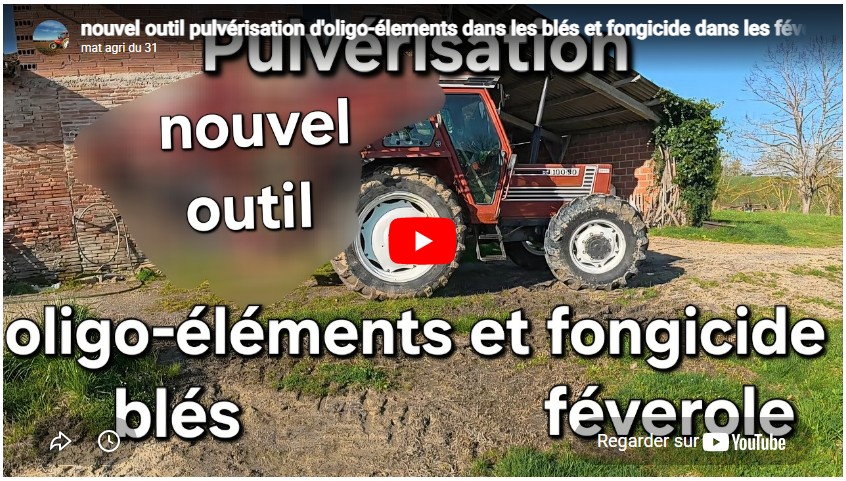 Pulvérisation d&rsquo;oligo-élements dans les blés et fongicide dans les féverole