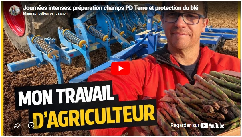 Journées intenses: préparation champs PD Terre et protection du blé