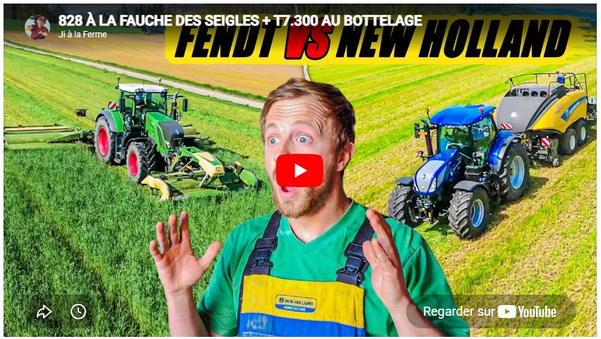 828 à la fauche des seigles + T7.300 au bottelage