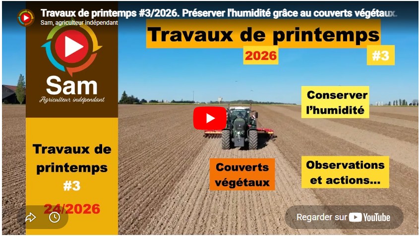 Travaux de printemps #3/2026. Préserver l&rsquo;humidité grâce au couverts végétaux. Réflexions sur le sol