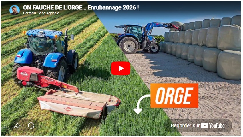On fauche de l&rsquo;orge… Enrubannage 2026 !