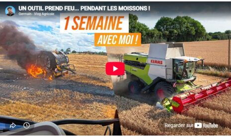 Un outil prend feu… pendant les moissons !
