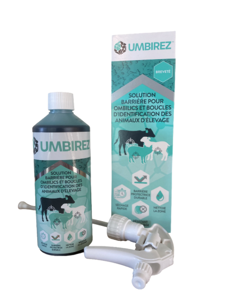 Umbirez™ solution barrière pour l'hygiène et la protection du cordon ombilical des jeunes animaux